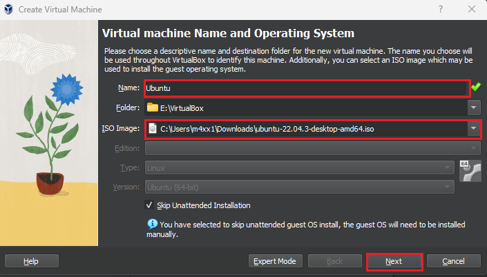 Configuring Ubuntu Windows VIrtualBox settings