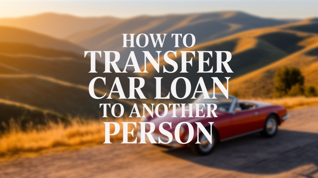 How to Transfer Car Loan to Another Person